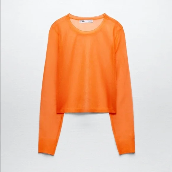 Zara Semi-Sheer Knit Top - Picture 5 of 6